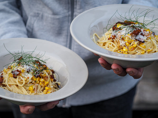 Pasta with Chanterelles and Toasted Corn with Klara Risberg