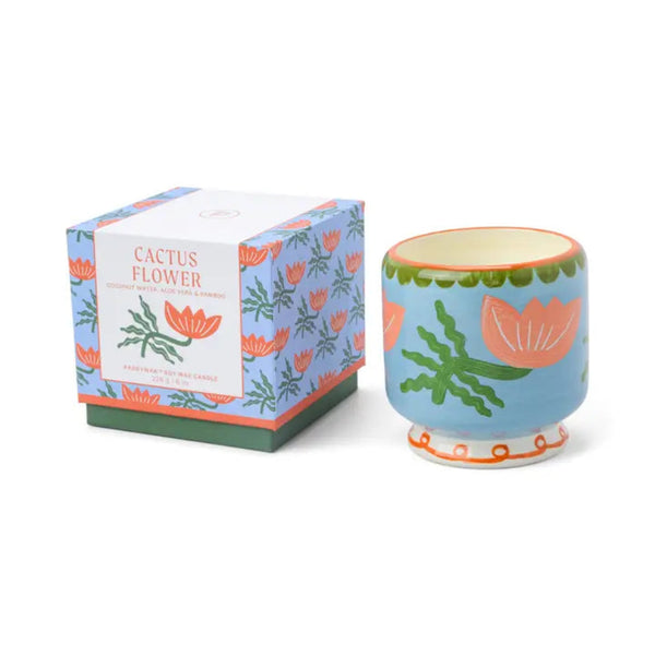 A Dopo Flower Ceramic Candle - Cactus Flower