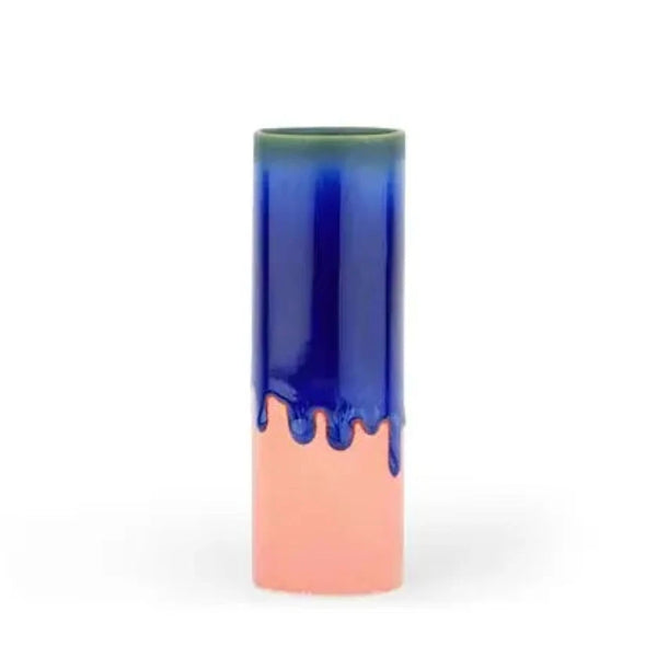 Handmade Cylinder Vase Navy/Pink