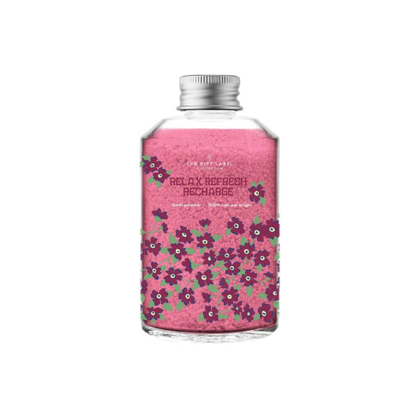 The Gift Label Bath Powder Pink Relax Refresh Recharge