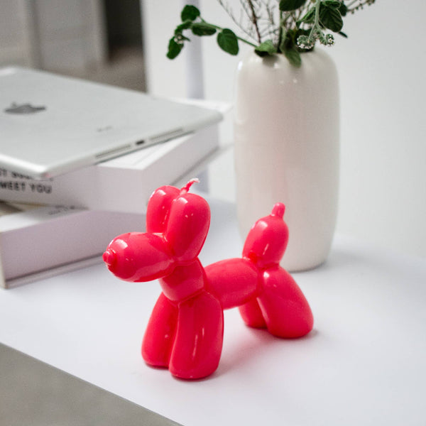 Balloon Dog Candle - Fuchsia Pink