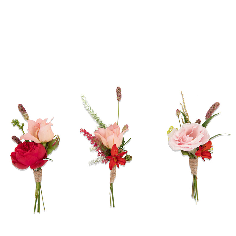 Buttonholes/Lapel Corsage - Ruby Tuesday