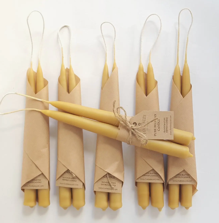 Taper Beeswax Candle Pair