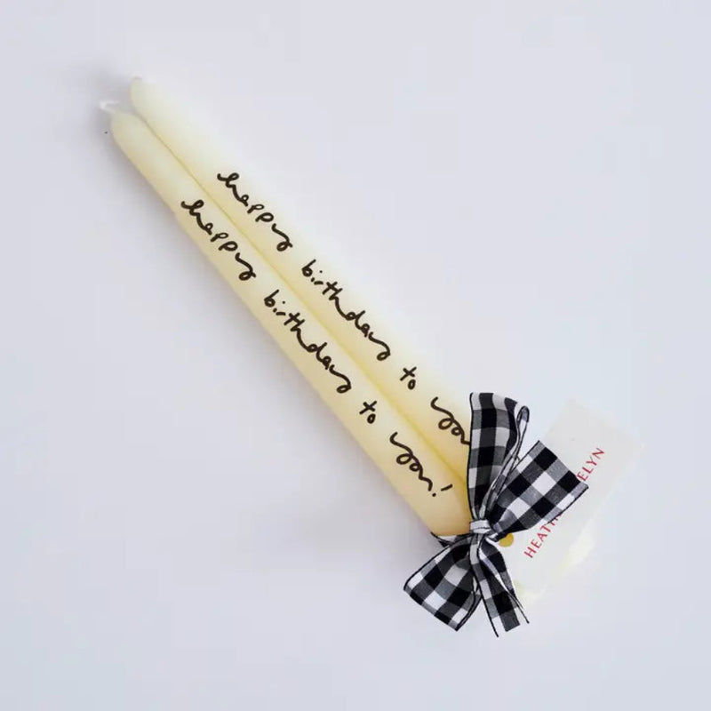 Pair of candles - happy birthday to you