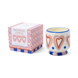 A Dopo Hearts Ceramic Candle - Rosewood Vanilla