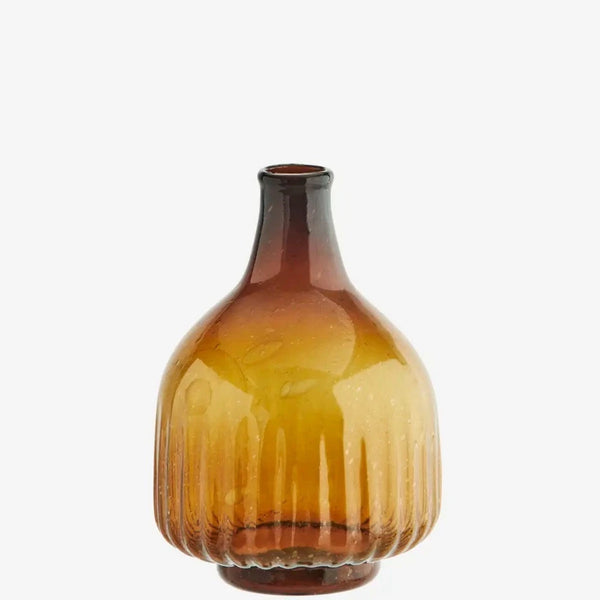 Recycled Glass Vase In Amber