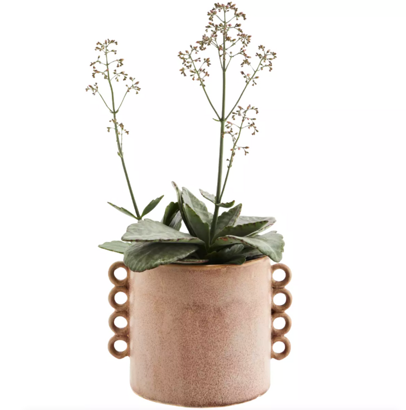 Stoneware Flower Pot with Ruffles 18cm