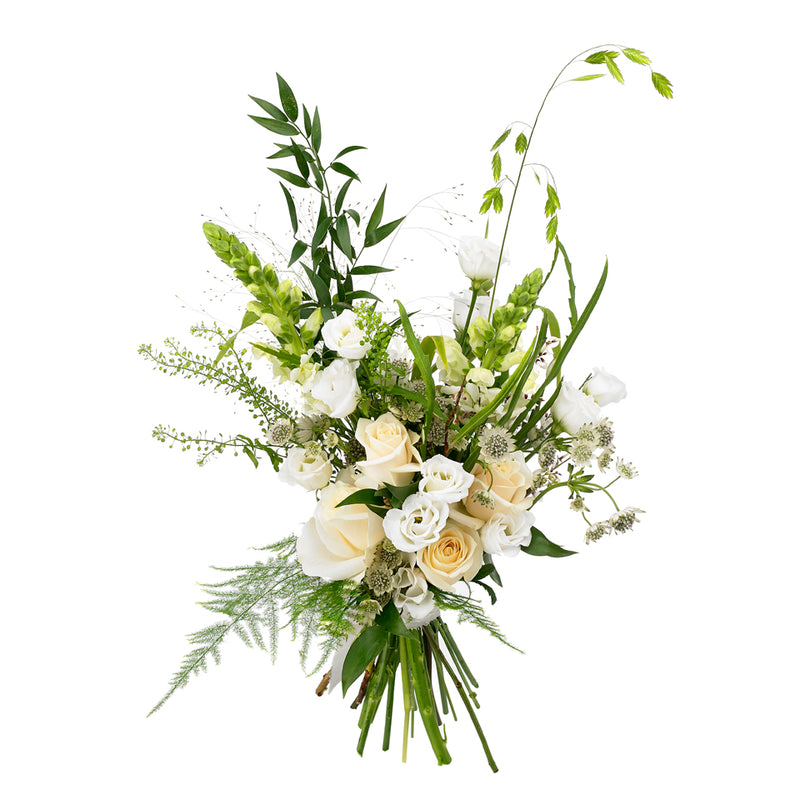 Medium Bridal Bouquet - White Noise